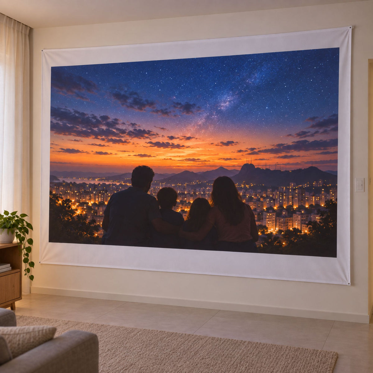 - Tela de Projeção 2,00 × 1,80 m — Dobrável e Antiamassado®