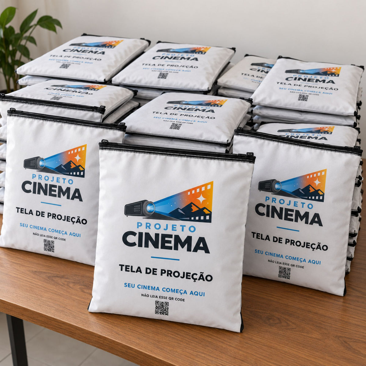 - Tela de Projeção 2,00 × 1,80 m — Dobrável e Antiamassado®