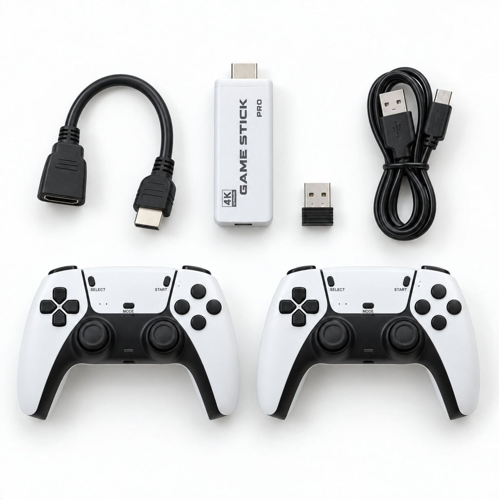 Game Stick M15 Plus 4K com 2 Controles Sem Fio - ORIGINAL DO PROJETO CINEMA