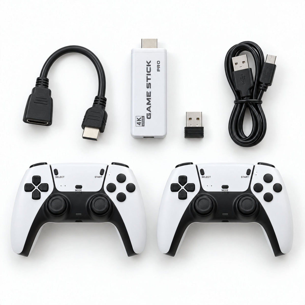 Game Stick M15 Plus 4K com 2 Controles Sem Fio - ORIGINAL DO PROJETO CINEMA